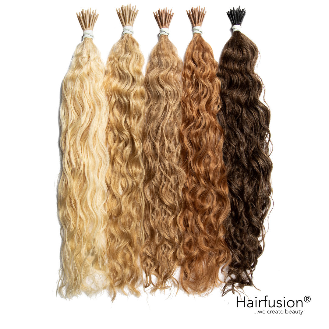 Haarverlängerung Microring Extensions - Stück 25 (Rundbonding) EINFARBIG Echthaar von HAIRFUSION