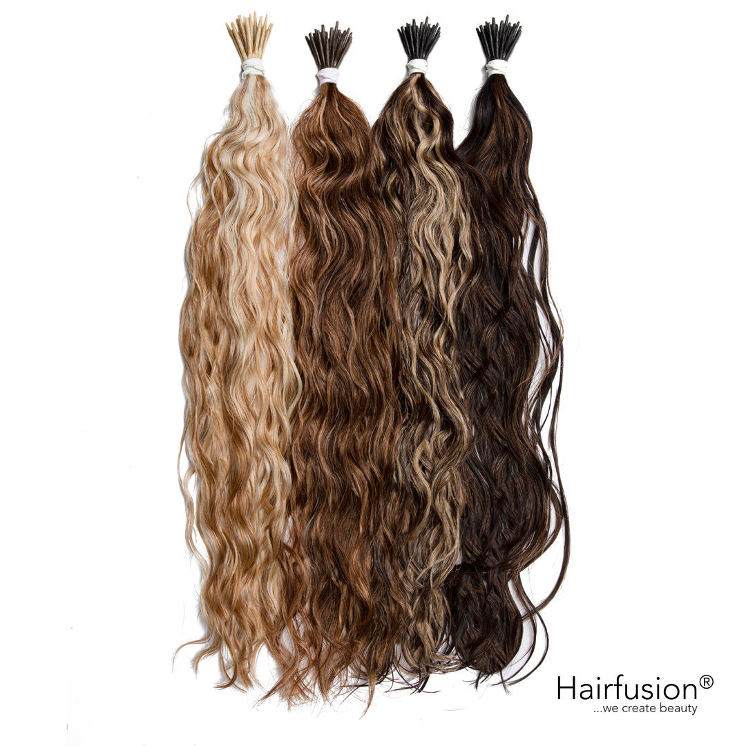 Microring Extensions - Stück 25 (Rundbonding) GESTRÄHNT Echthaar von HAIRFUSION