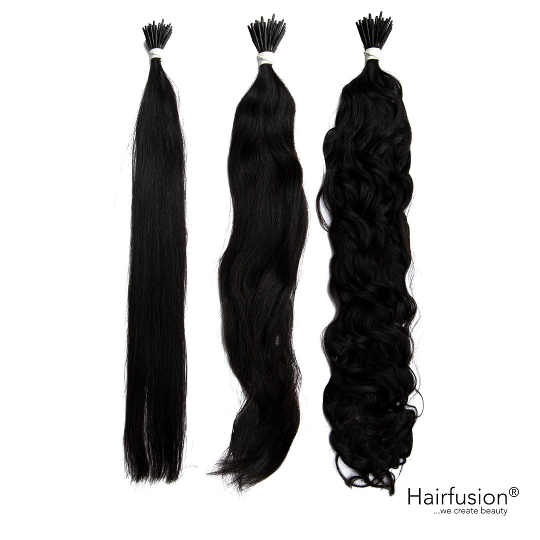 Microring Extensions - Stück 25 (Rundbonding) ROHHAAR Farbe schwarzbraun von HAIRFUSION