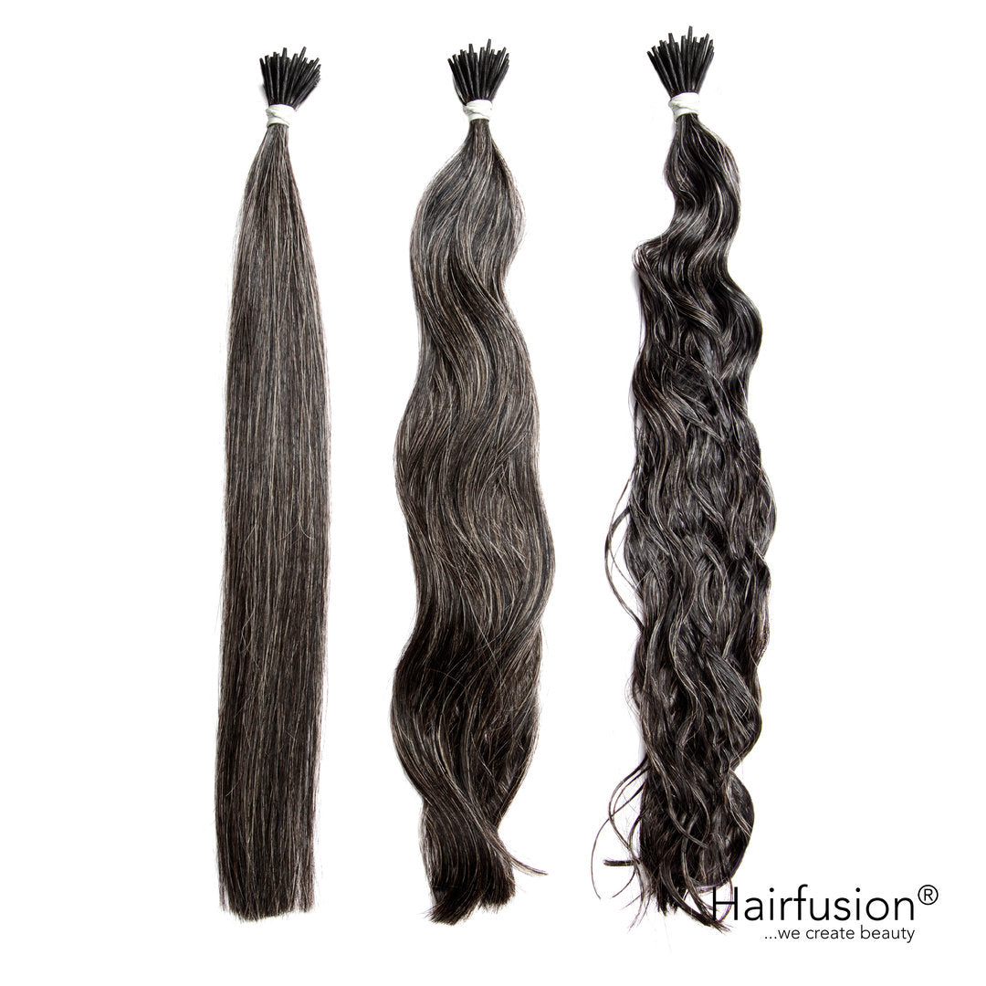 25 Stück HAIRFUSION Echthaarsträhnen mit RUNDBONDING (Microringtechnik) EINFARBIG