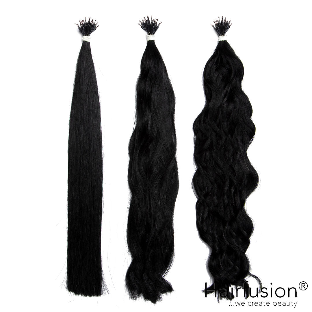 25 Stück HAIRFUSION Nanoring Extensions EINFARBIG