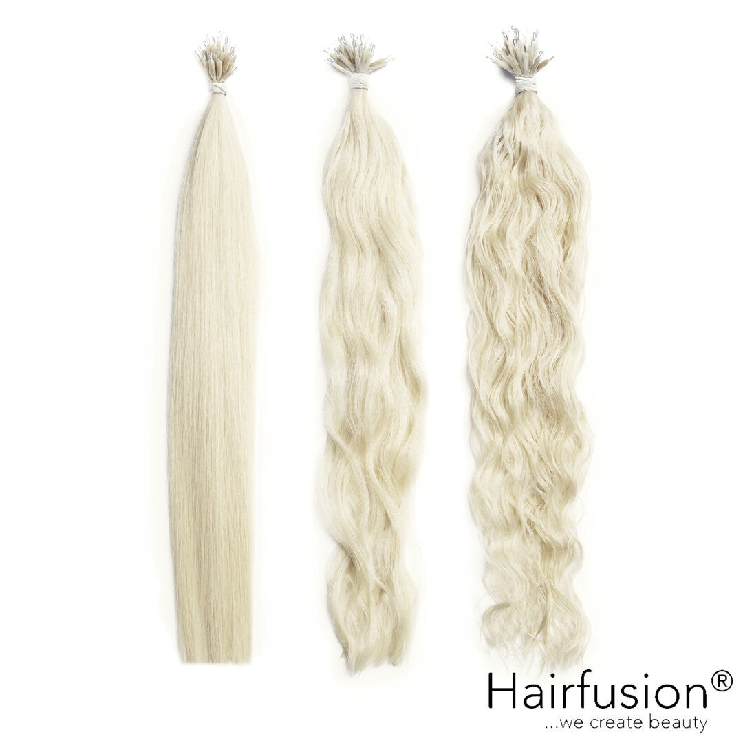 Nanoring Extensions - 25 Stück NATURAL ASHY von HAIRFUSION