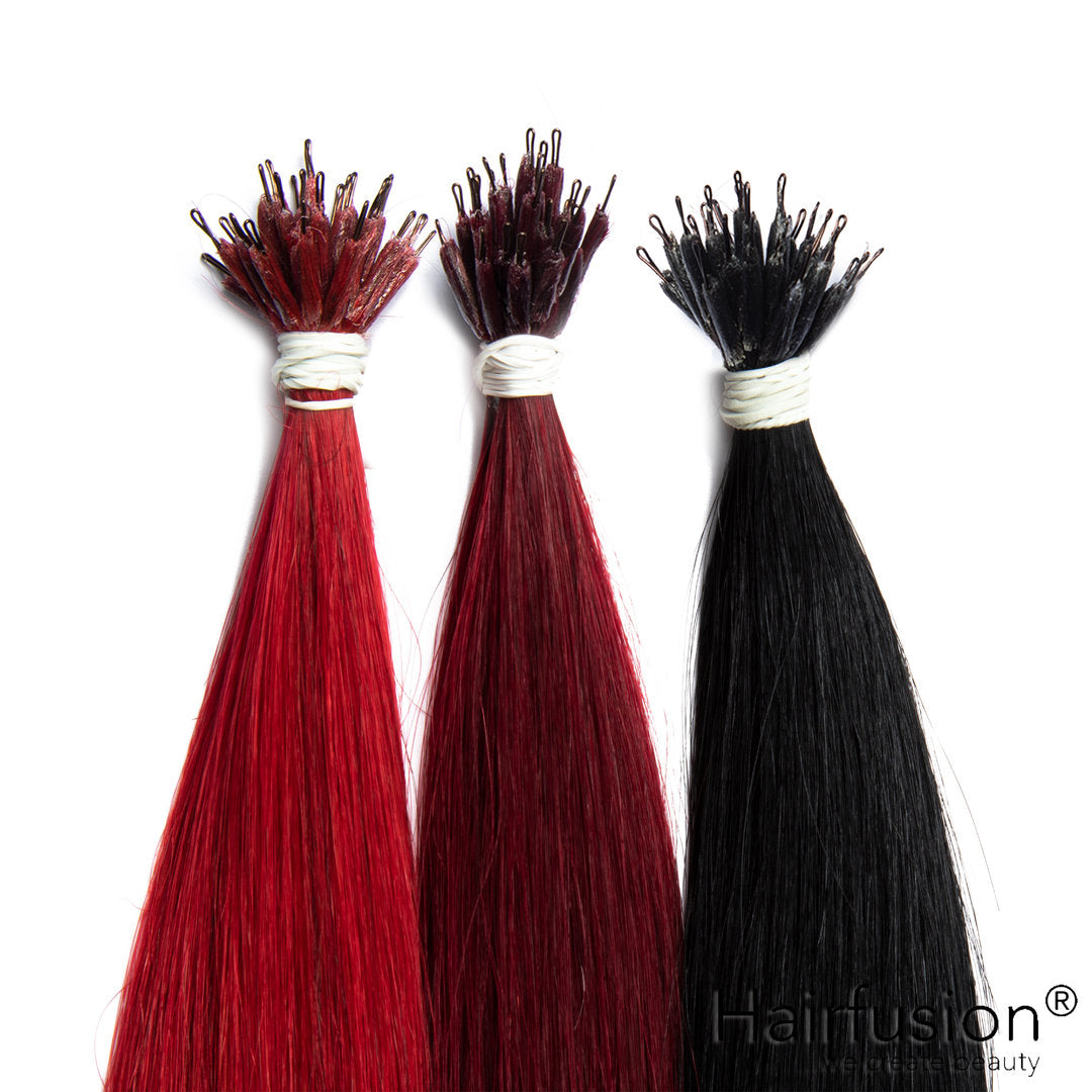 Nanoring Extensions - 25 Stück EINFARBIG von HAIRFUSION