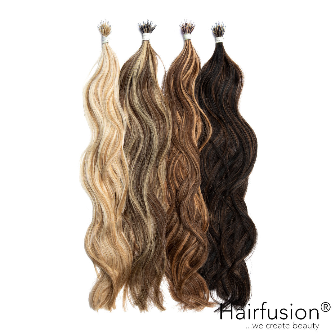 Nanoring Extensions - 25 Stück GESTRÄHNT von HAIRFUSION