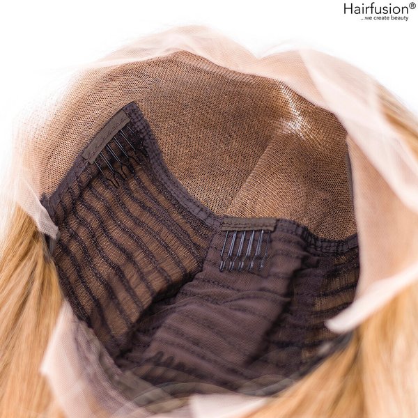 Russische Echthaar Perücke balayage blond -Russian Roulette - 45 cm - Lace Front