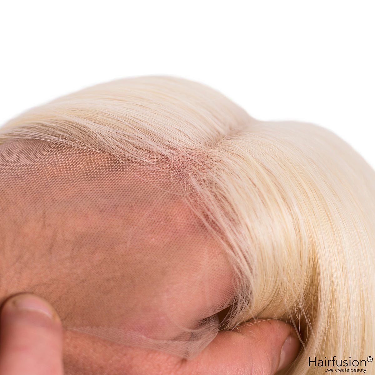 Echthaar Perücke platin blond   - Snow Queen -  50-55 cm  - Lace Front