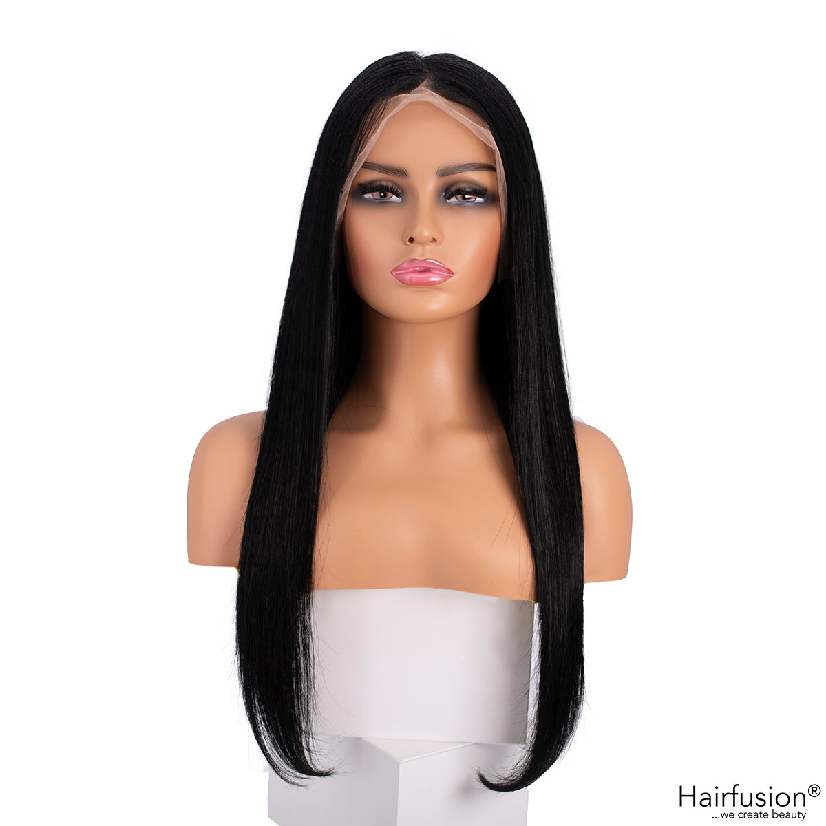 Echthaar Perücke schwarz - Kim K.