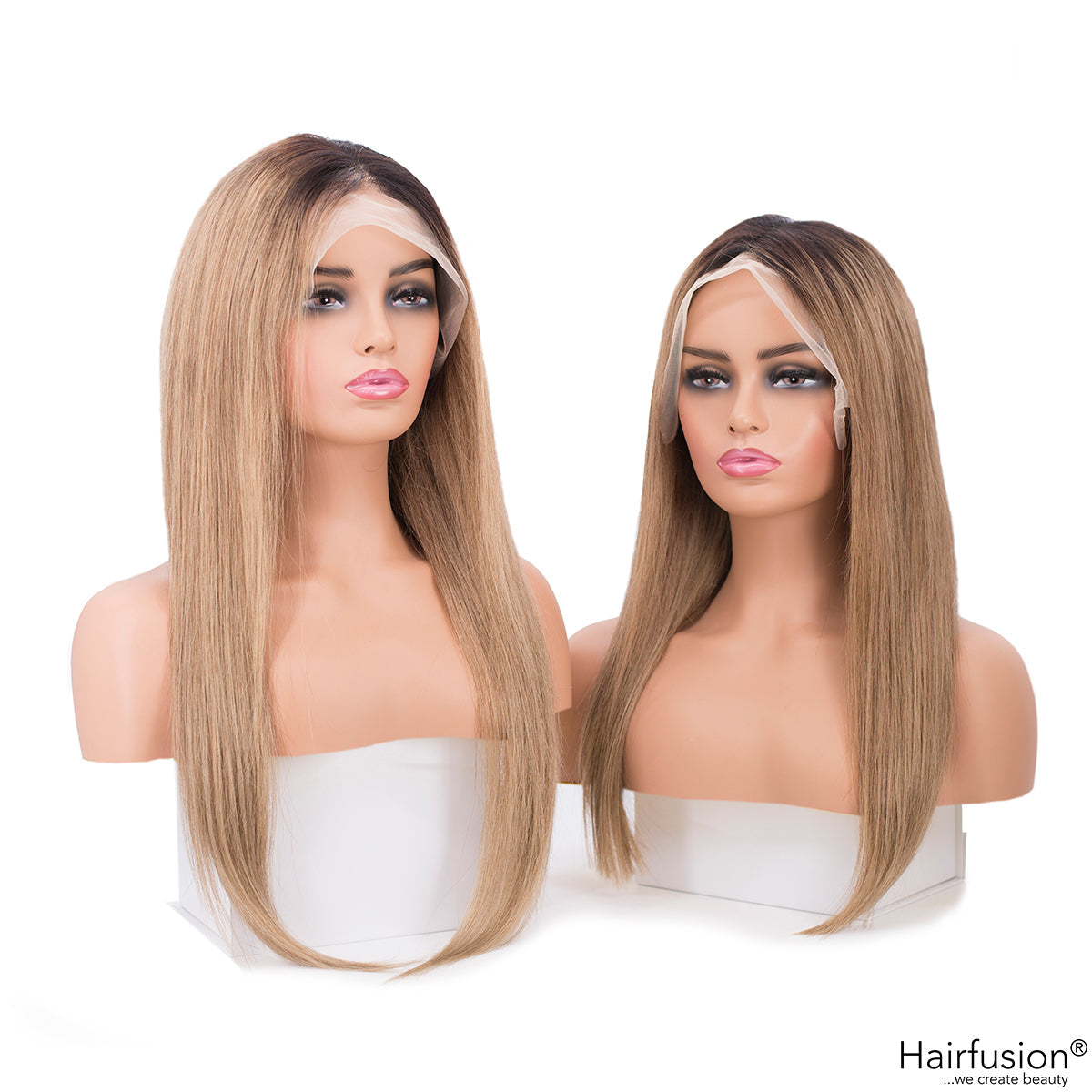 Echthaar Perücke Balayage braun - Macchiato