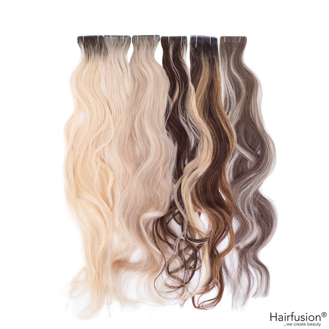 Invisible Tape Extensions - 10 Stück ROOT SHADOW/BALAYAGE Echthaar  45-50 cm und 65-70 cm