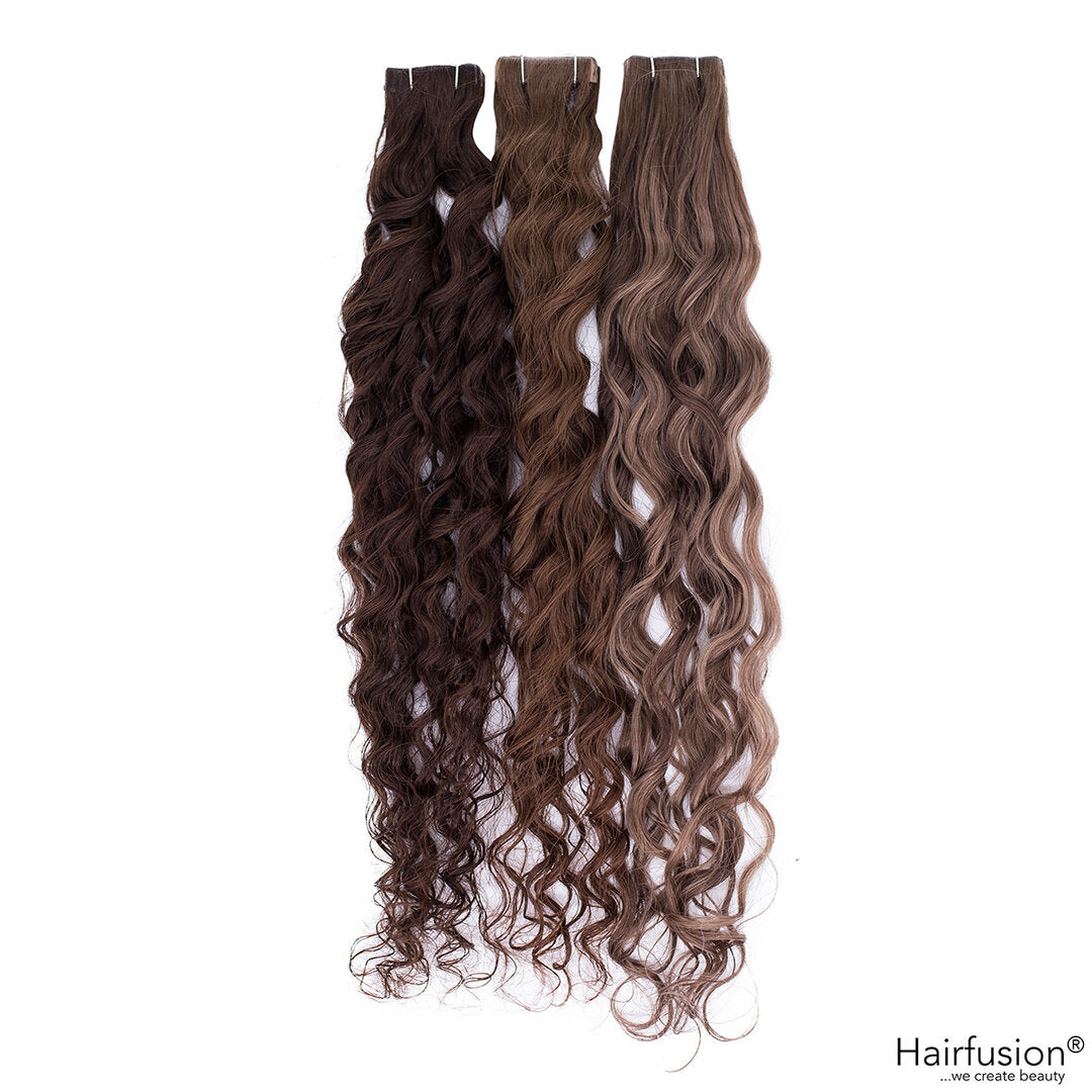 gelockte Tapeextensions - 10 Stück  Echthaar 45-50 cm und  65-70 cm