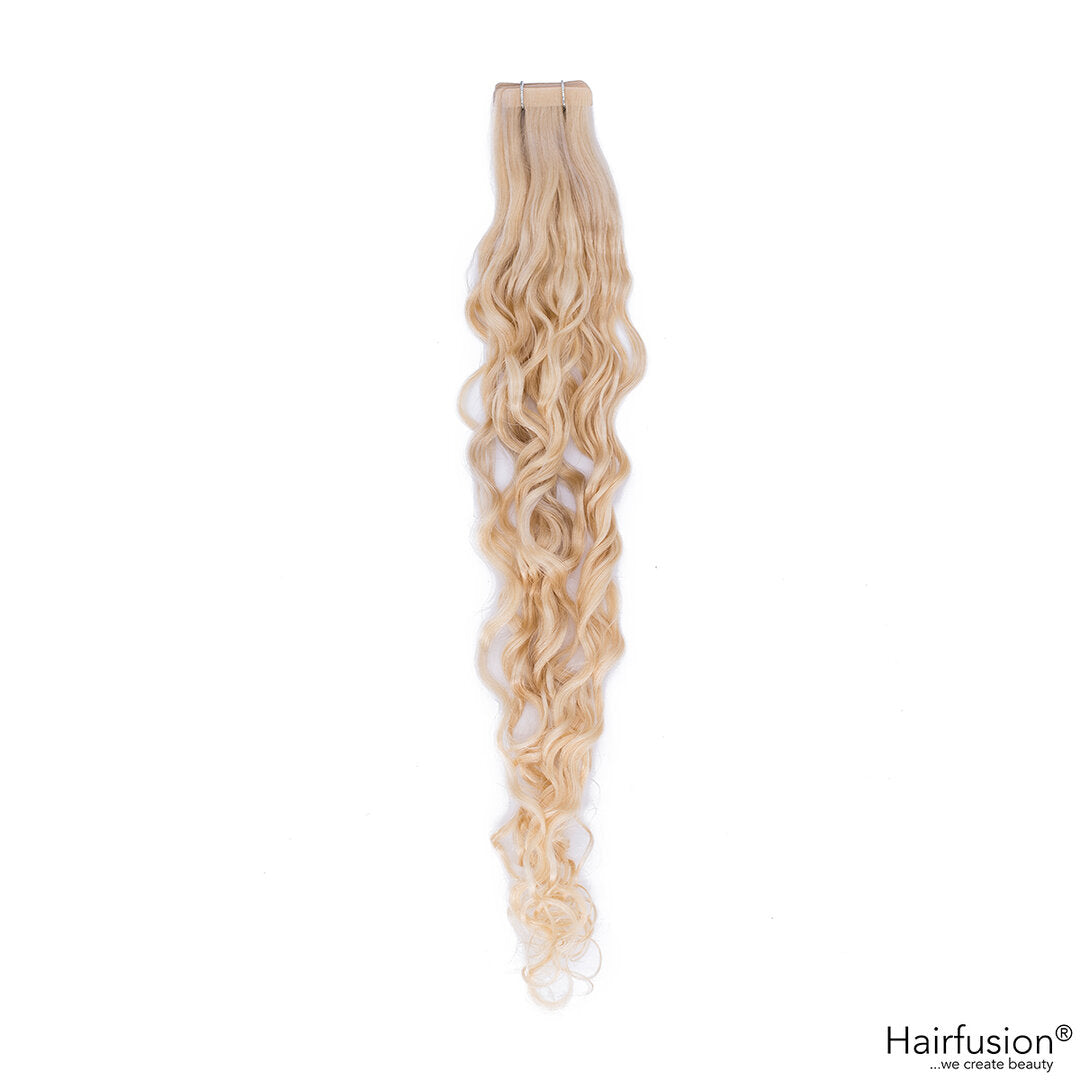 gelockte Tapeextensions - 10 Stück  Echthaar 45-50 cm und  65-70 cm