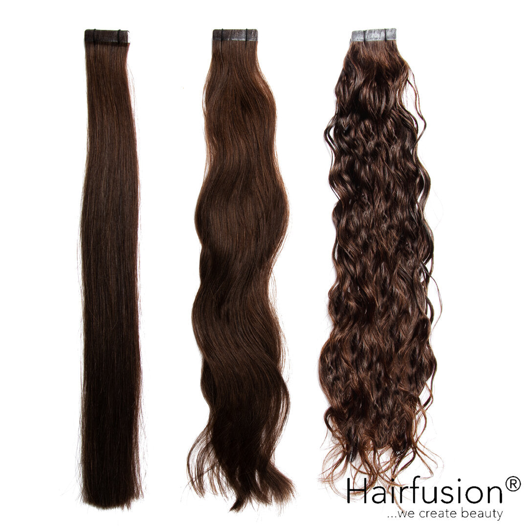 Tapes - 10 Stück HAIRFUSION Echthaar EINFARBIG