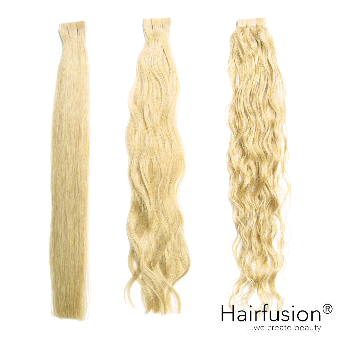 Tapes - 10 Stück HAIRFUSION Echthaar EINFARBIG