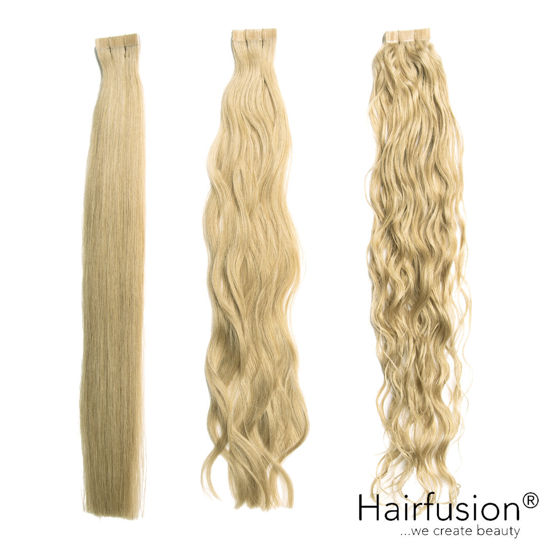 Tapes - 10 Stück HAIRFUSION Echthaar EINFARBIG
