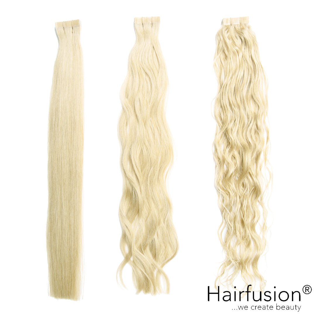 Tapes - 10 Stück HAIRFUSION Echthaar EINFARBIG