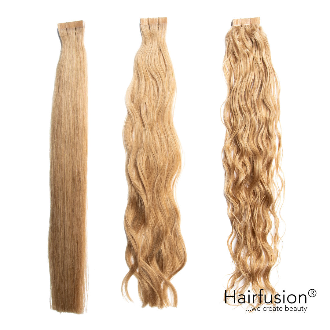 Tapes - 10 Stück HAIRFUSION Echthaar EINFARBIG