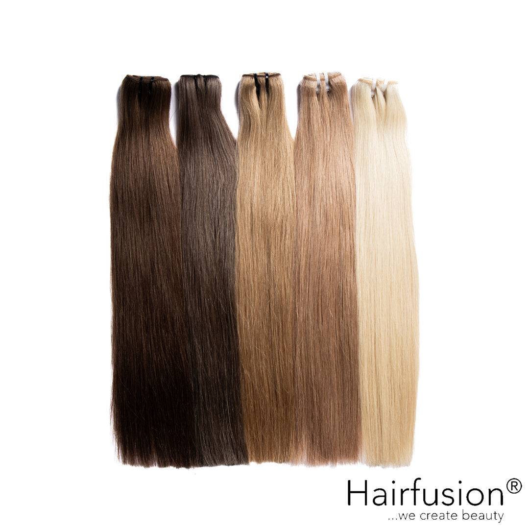 50 gr. INVISIBLE/GENIUS Tresse NATURAL ASHY Echthaar 40-70 cm