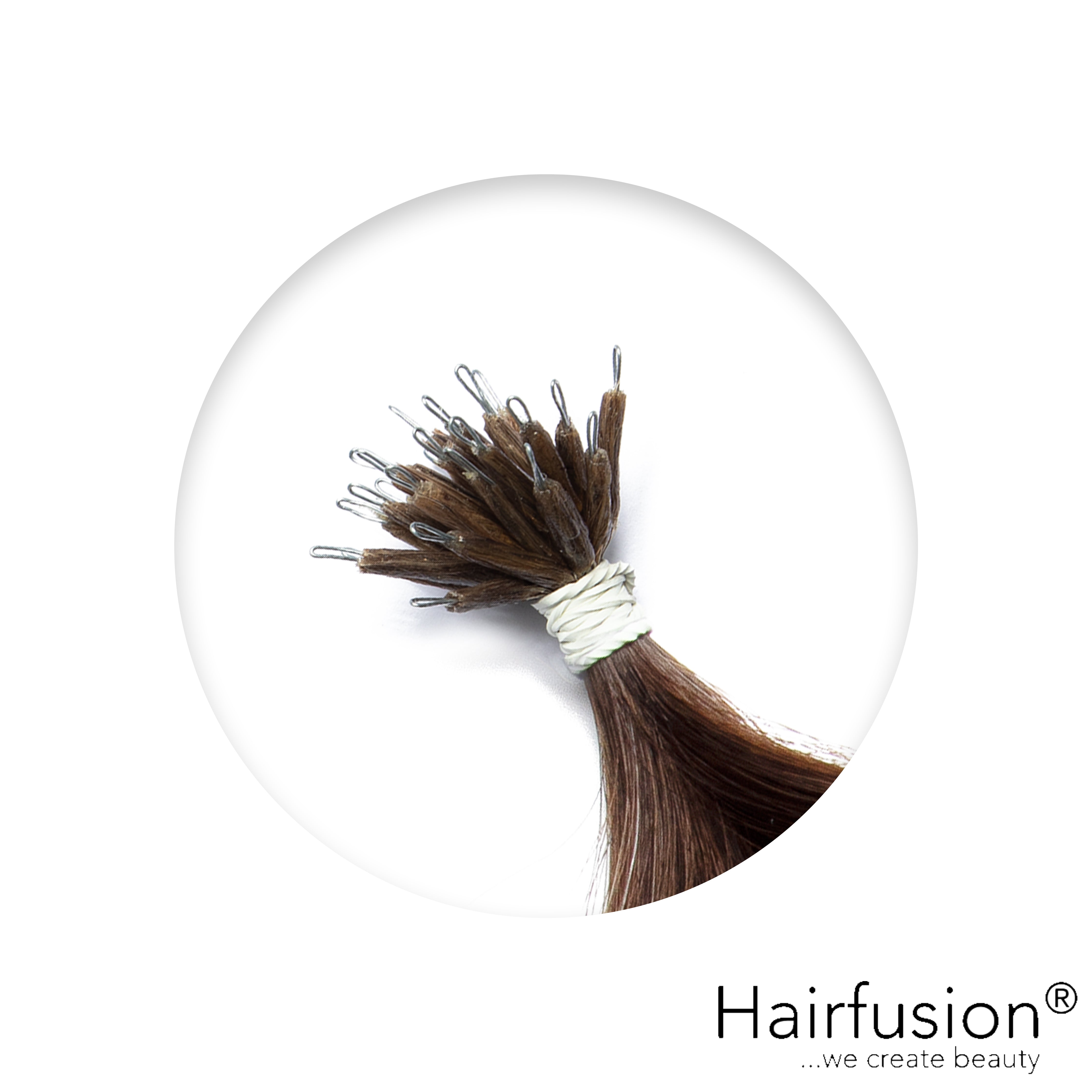 Nanoring Extensions - 25 Stück EINFARBIG von HAIRFUSION