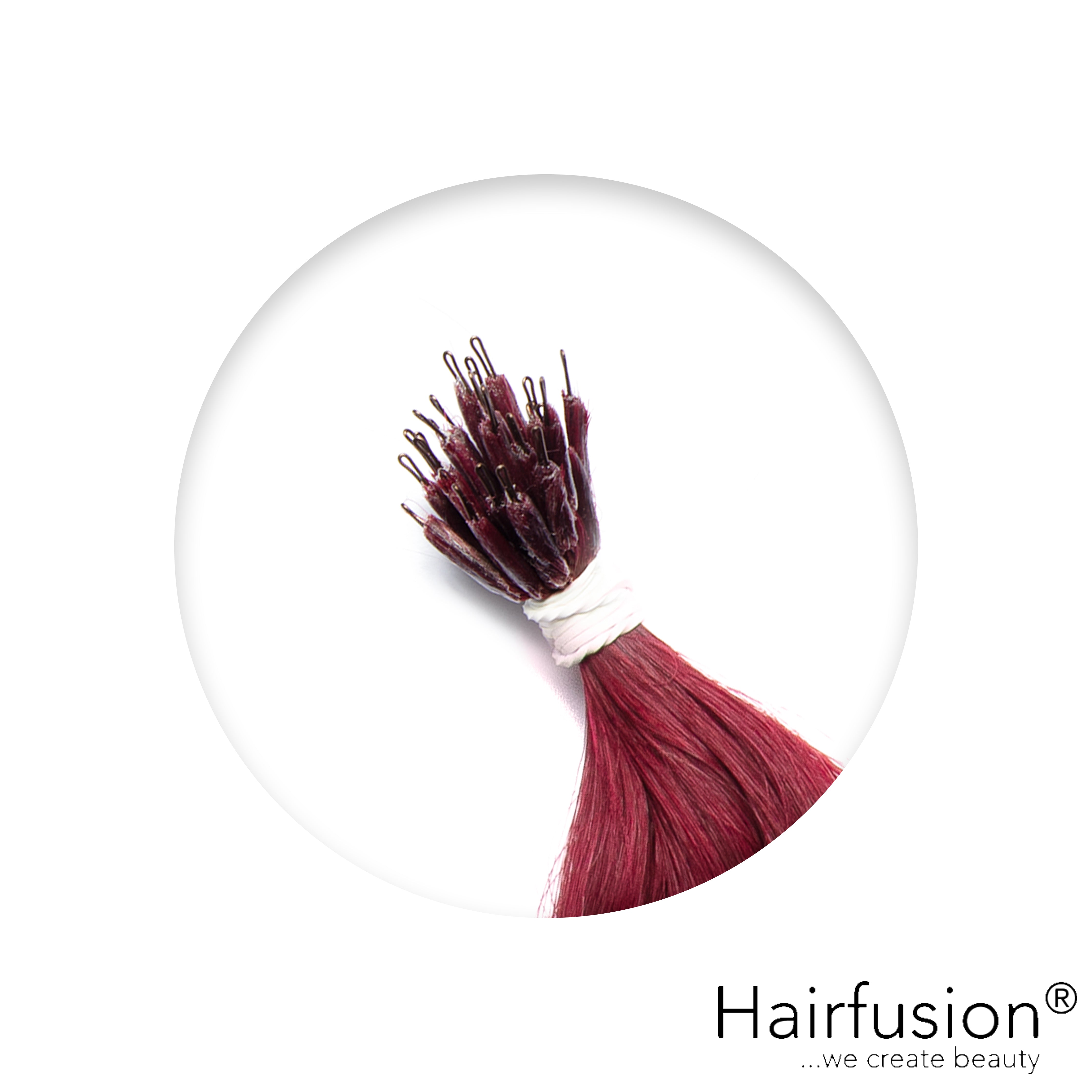 Nanoring Extensions - 25 Stück EINFARBIG von HAIRFUSION
