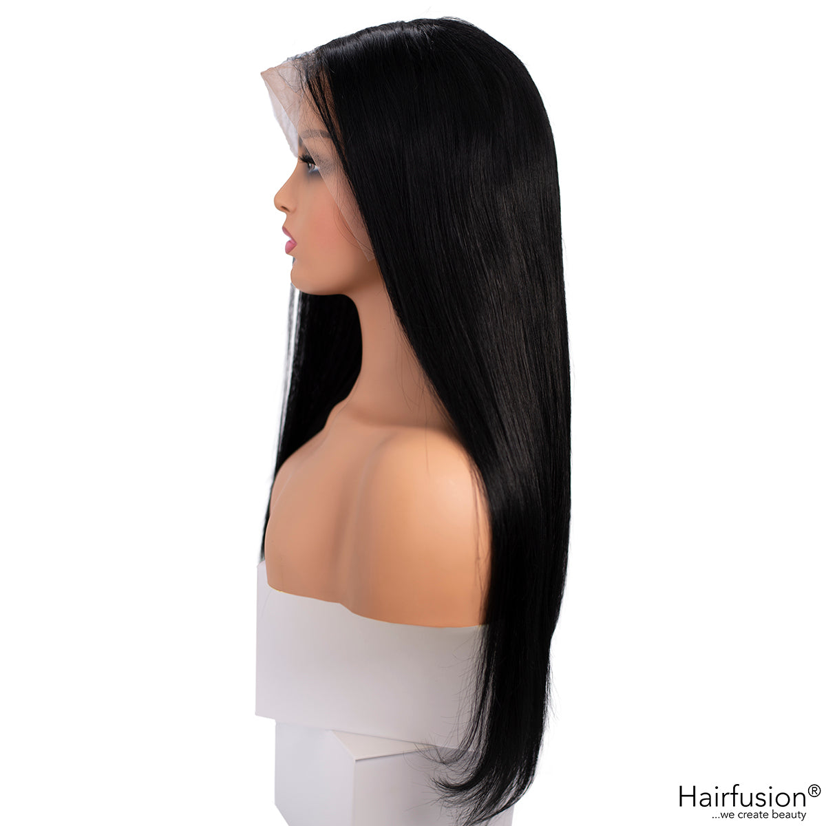 Echthaar Perücke schwarz - Kim K.