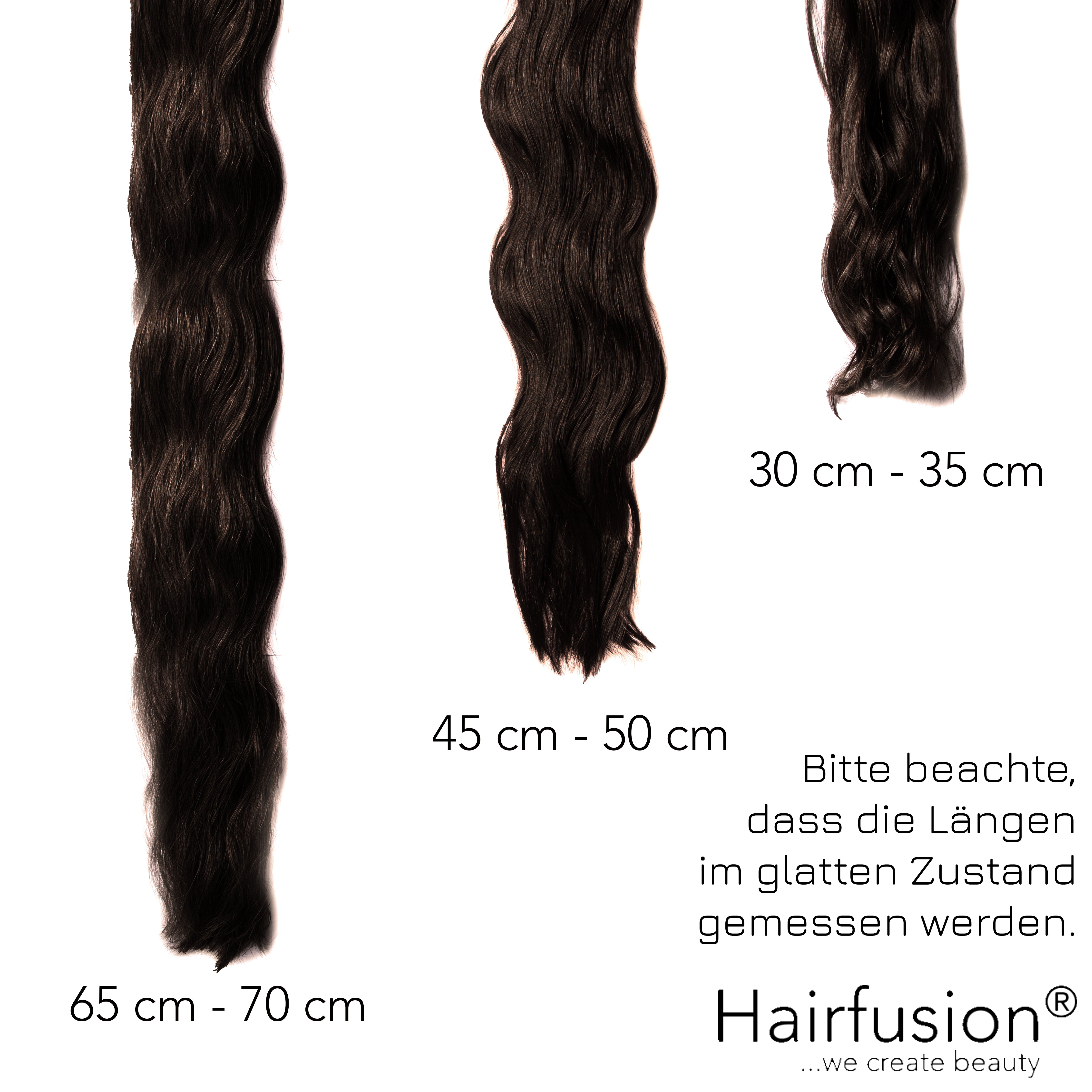 Invisible Tape Extensions - 10 Stück ROHHAAR 100% naturbelassen - Farbe schwarzbraun 40-70 cm