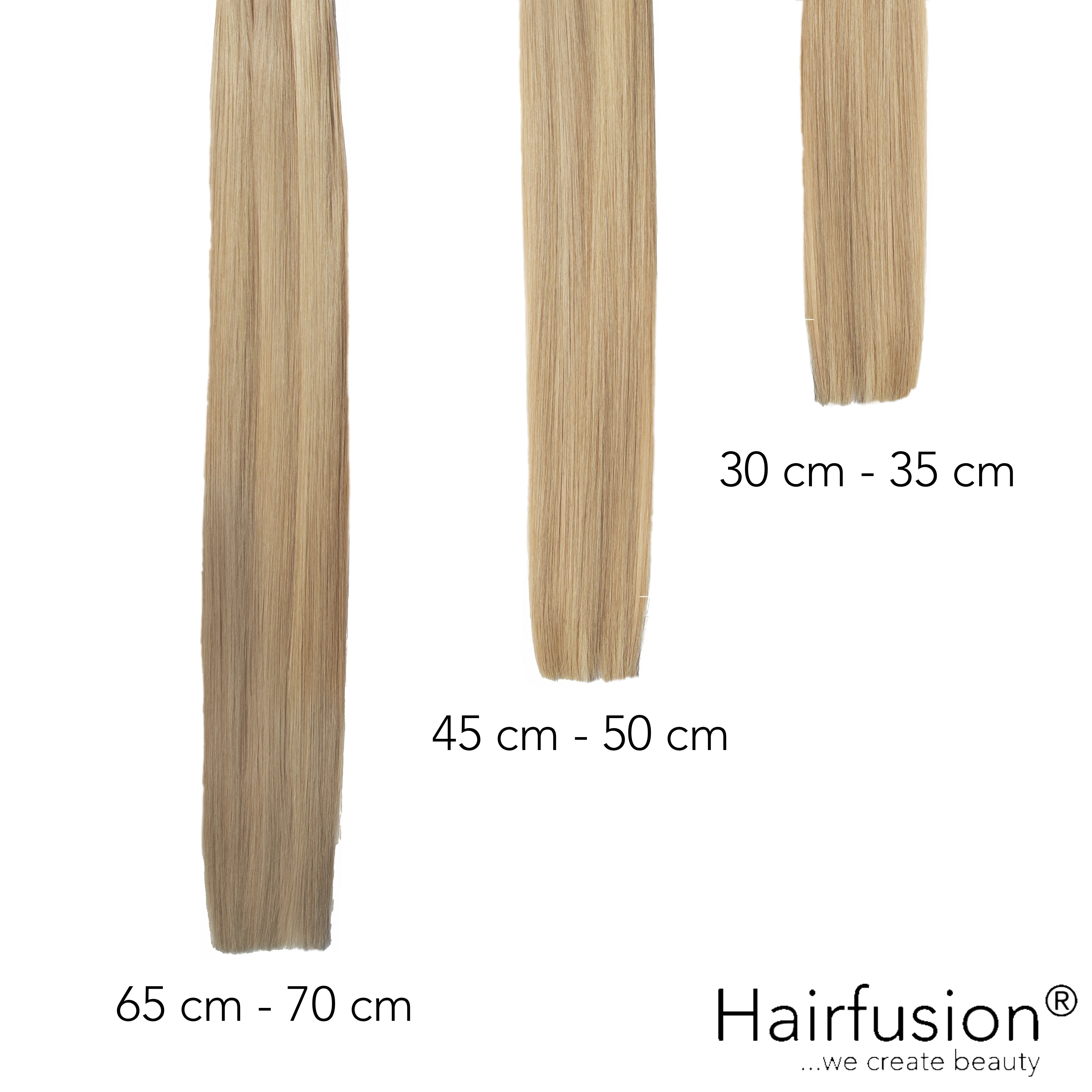 Haarverlängerung Invisible Tape Extensions - 10 Stück EINFARBIG Echthaar von HAIRFUSION