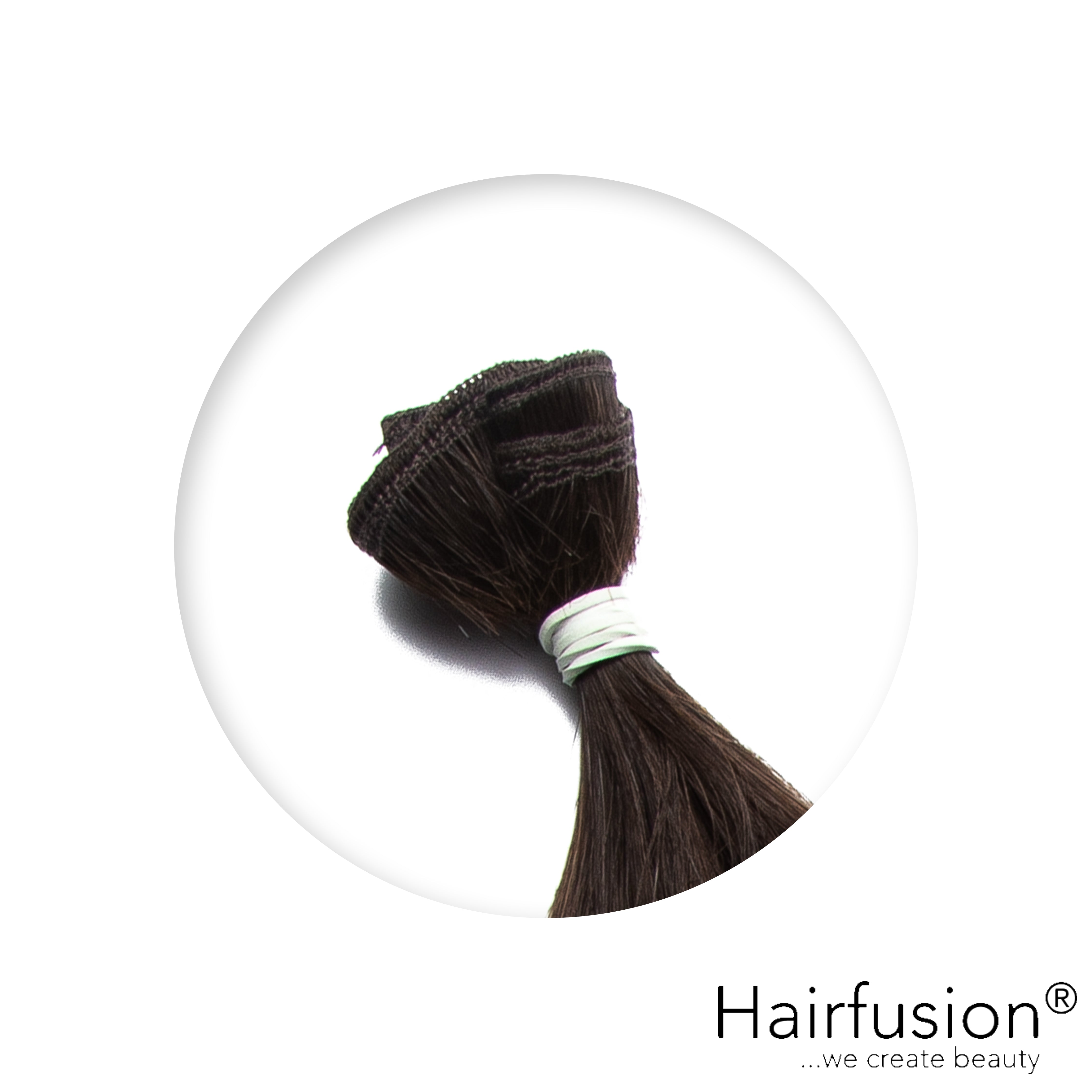 50 gr. Rohhaar INVISIBLE/GENIUS Tresse 100% naturbelassen - FARBE SCHWARZ BRAUN 40-70 cm