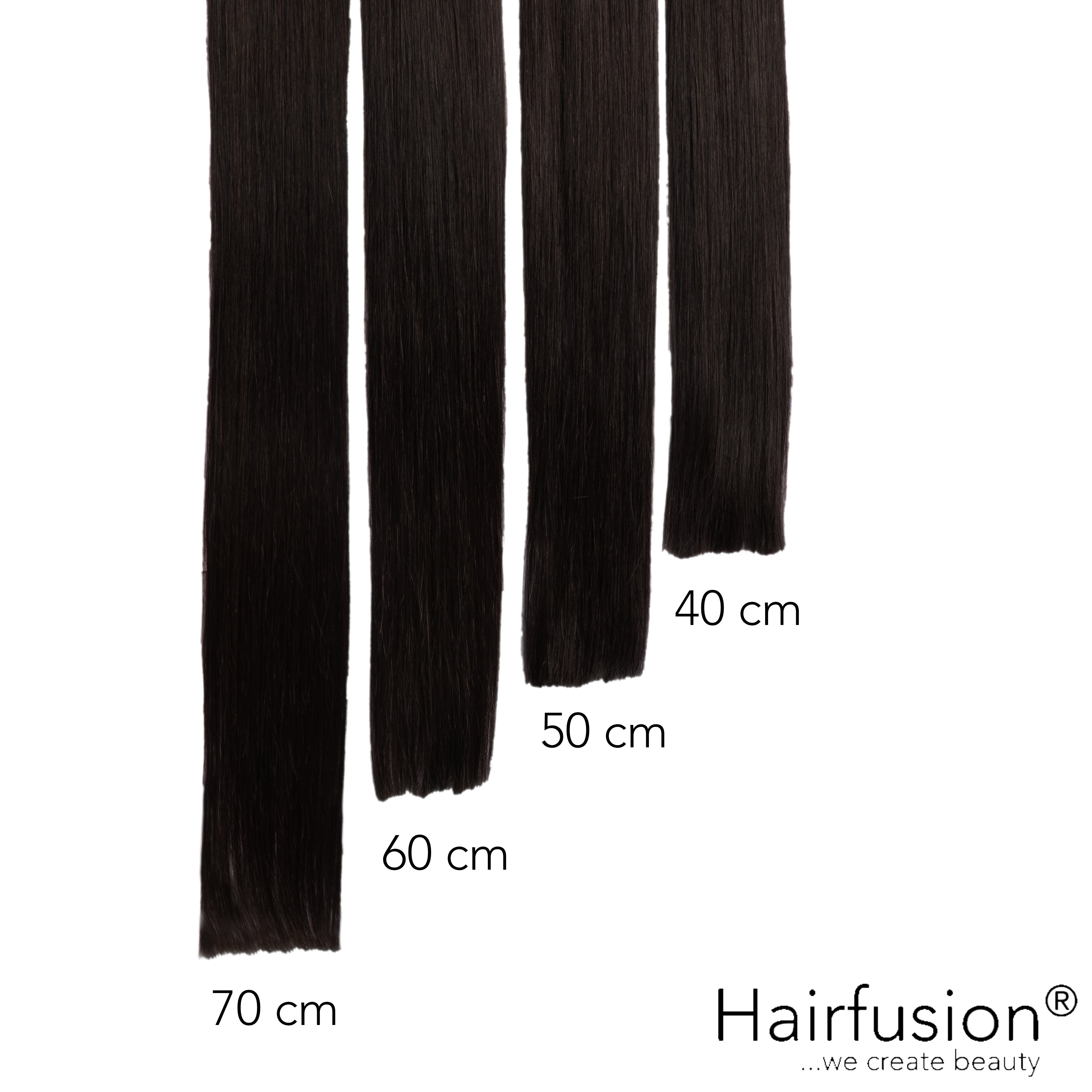 50 gr. INVISIBLE/GENIUS Tresse EINFARBIG Echthaar 40-70 cm