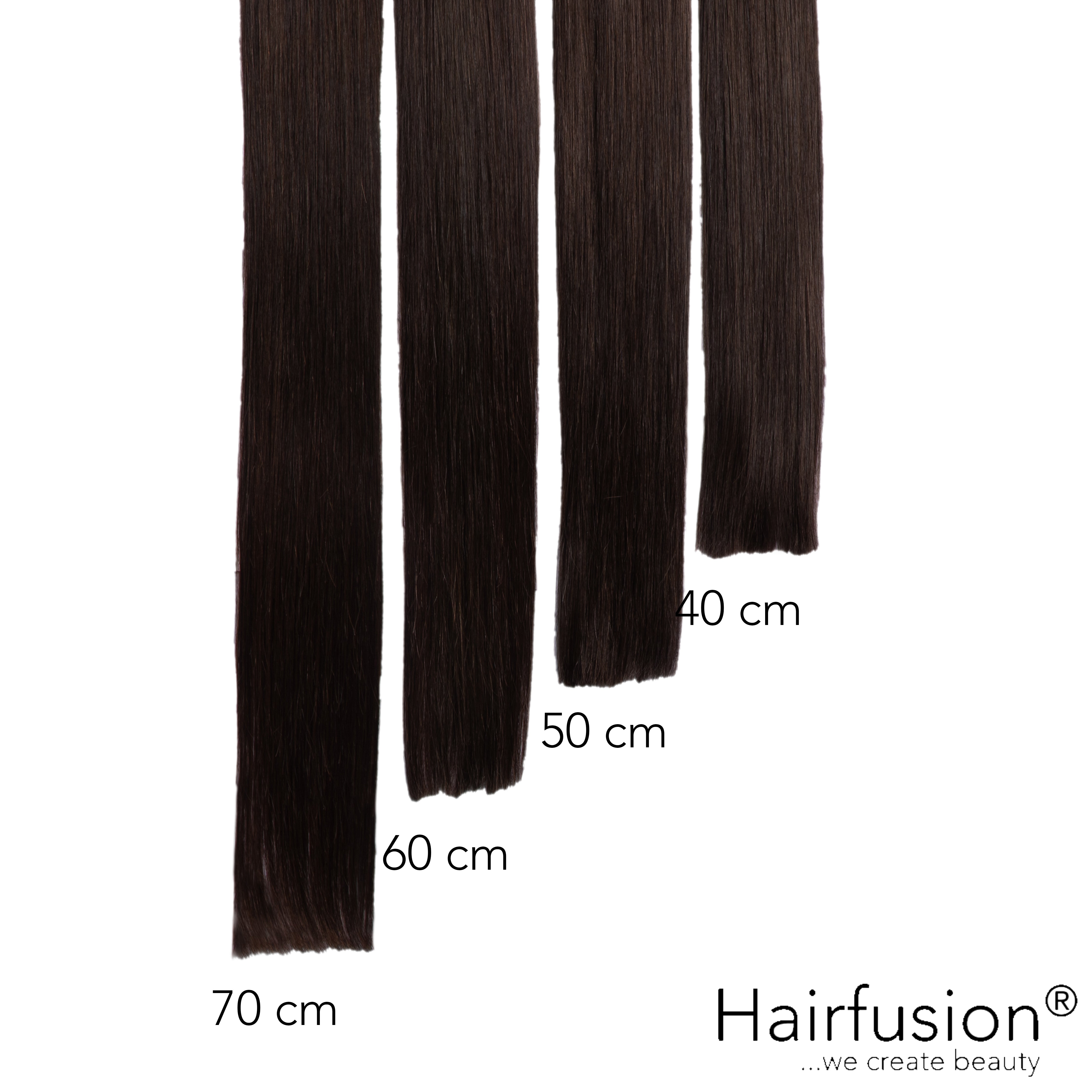 50 gr. INVISIBLE/GENIUS Tresse EINFARBIG Echthaar 40-70 cm