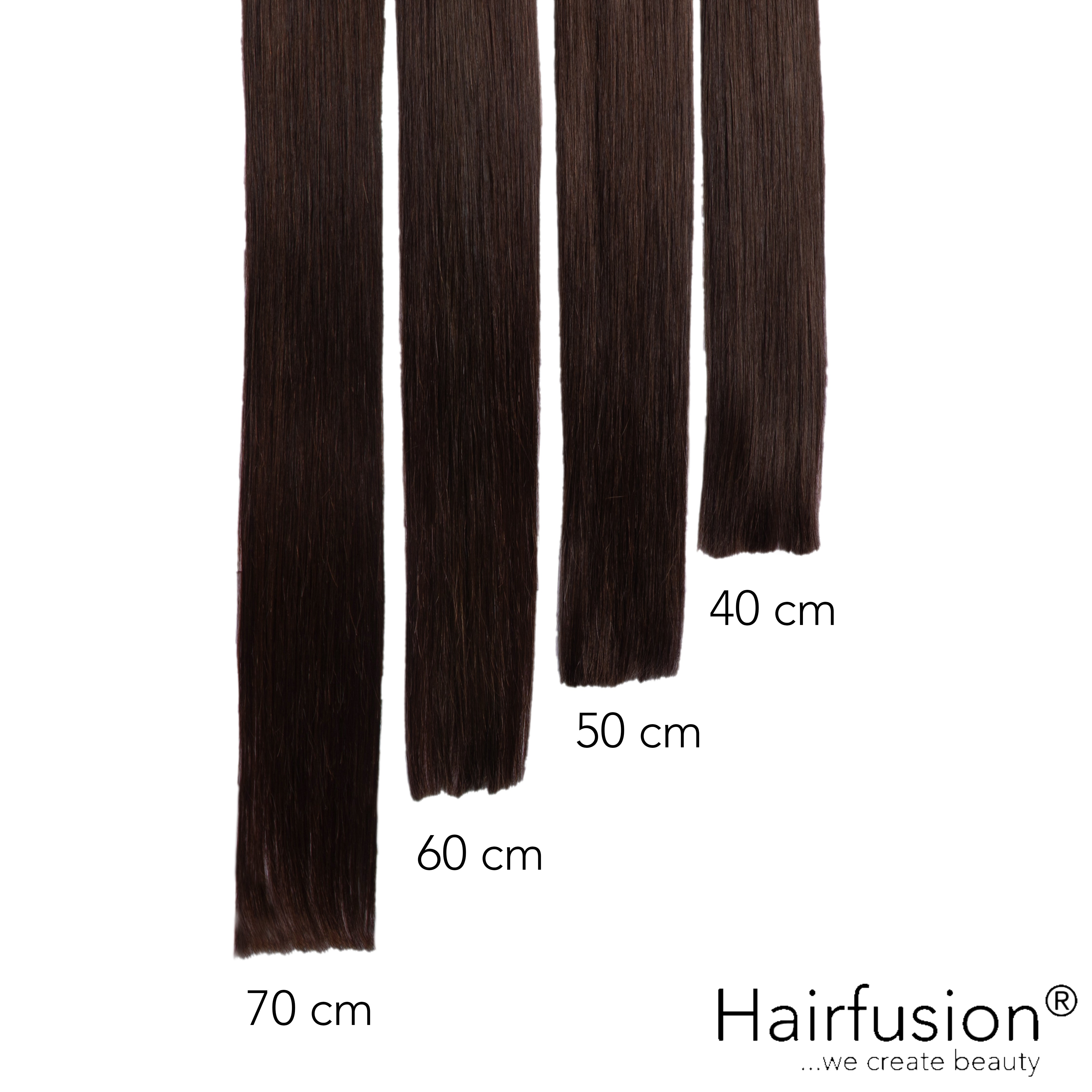 50 gr. INVISIBLE/GENIUS Tresse EINFARBIG Echthaar 40-70 cm