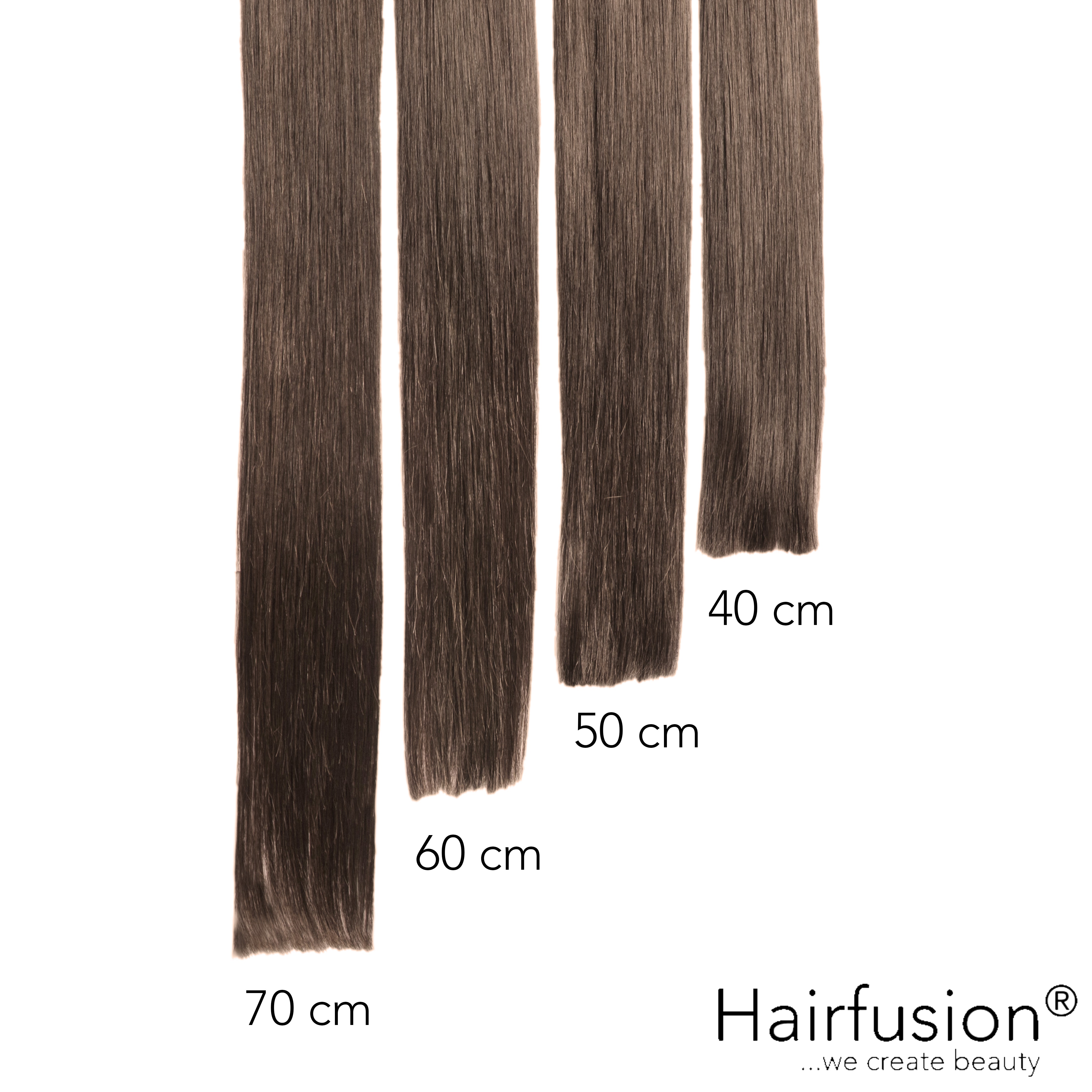 50 gr. INVISIBLE/GENIUS Tresse NATURAL ASHY Echthaar 40-70 cm