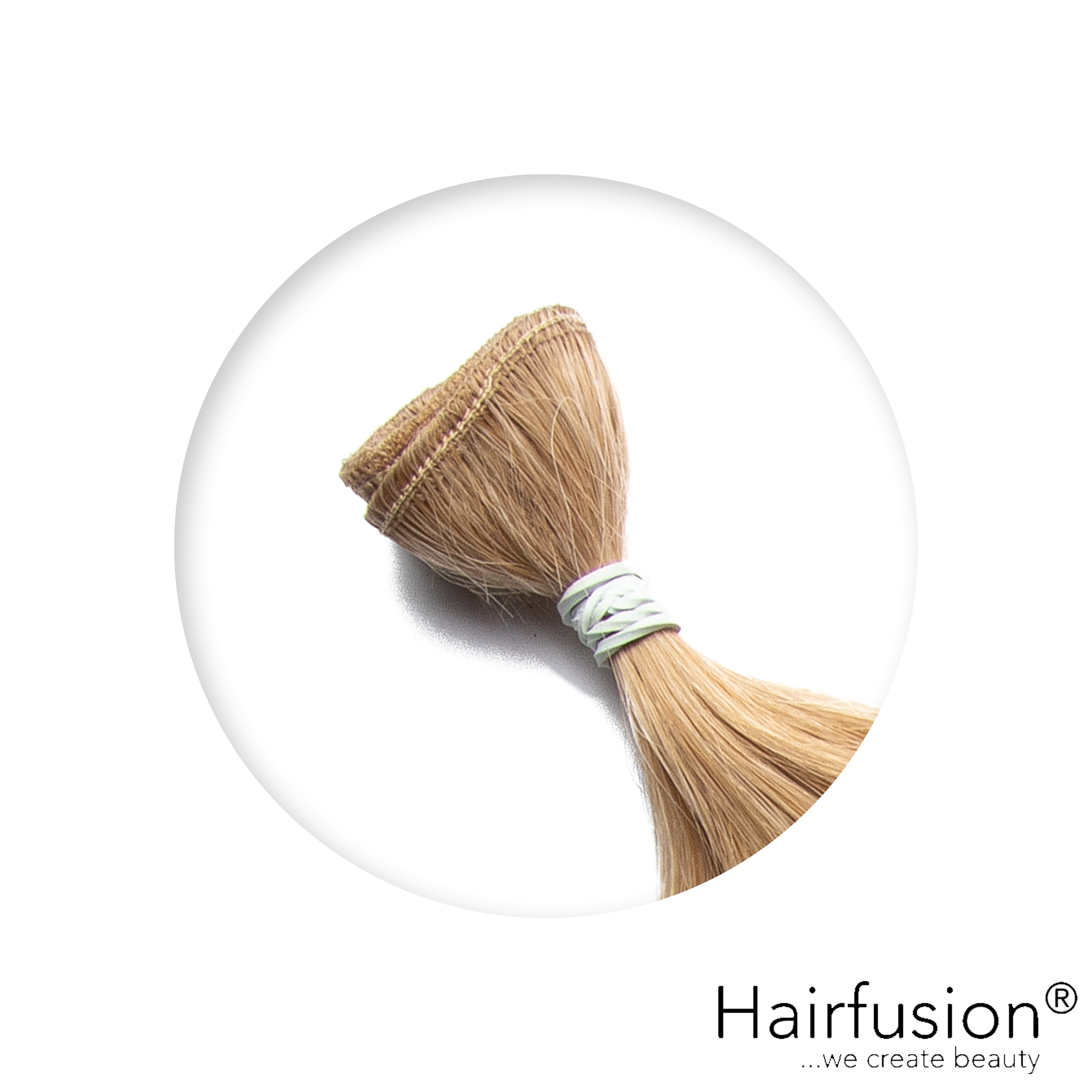 Haarverlängerung 50 gr. Invisible Tresse EINFARBIG Echthaar von HAIRFUSION