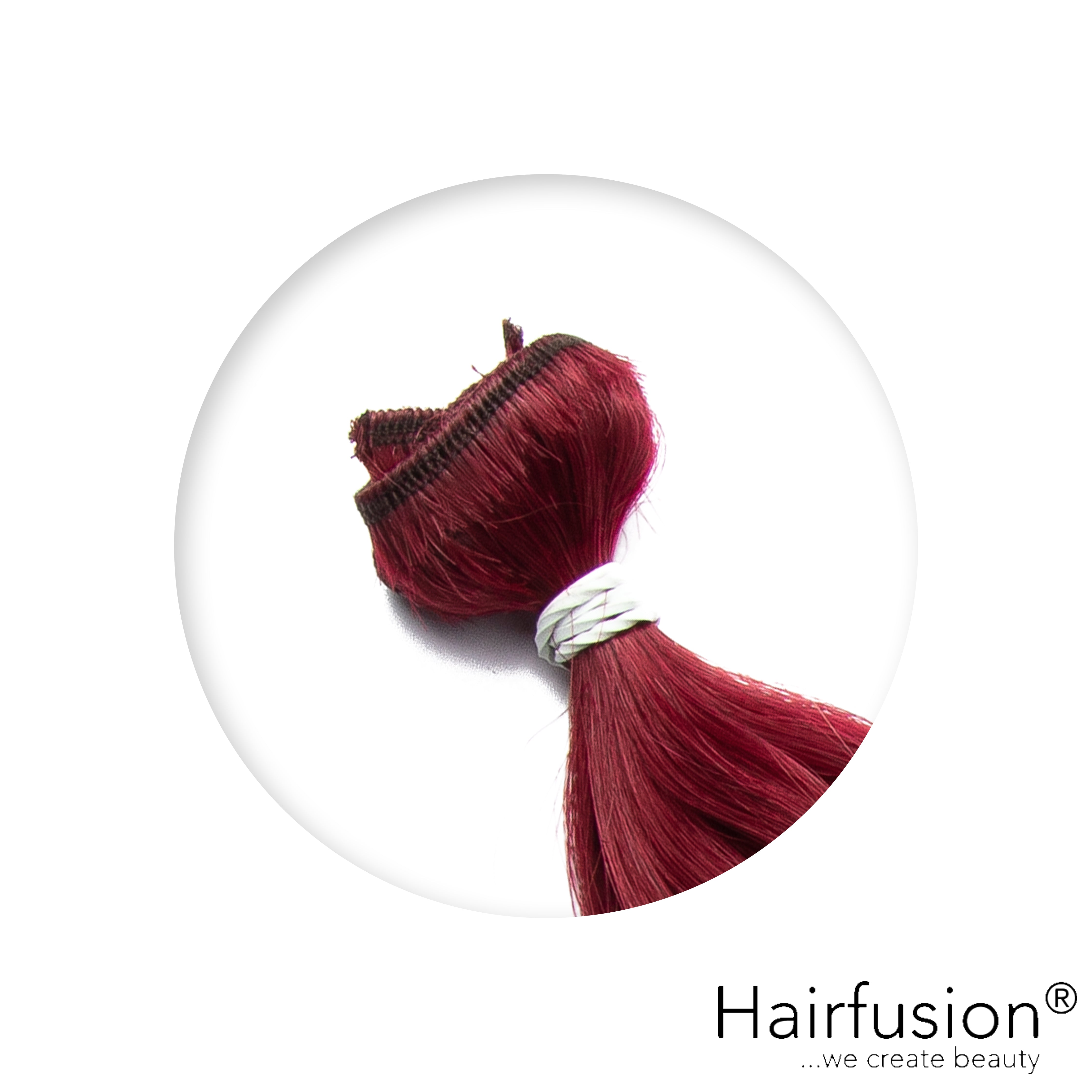 Haarverlängerung 50 gr. Invisible Tresse EINFARBIG Echthaar von HAIRFUSION