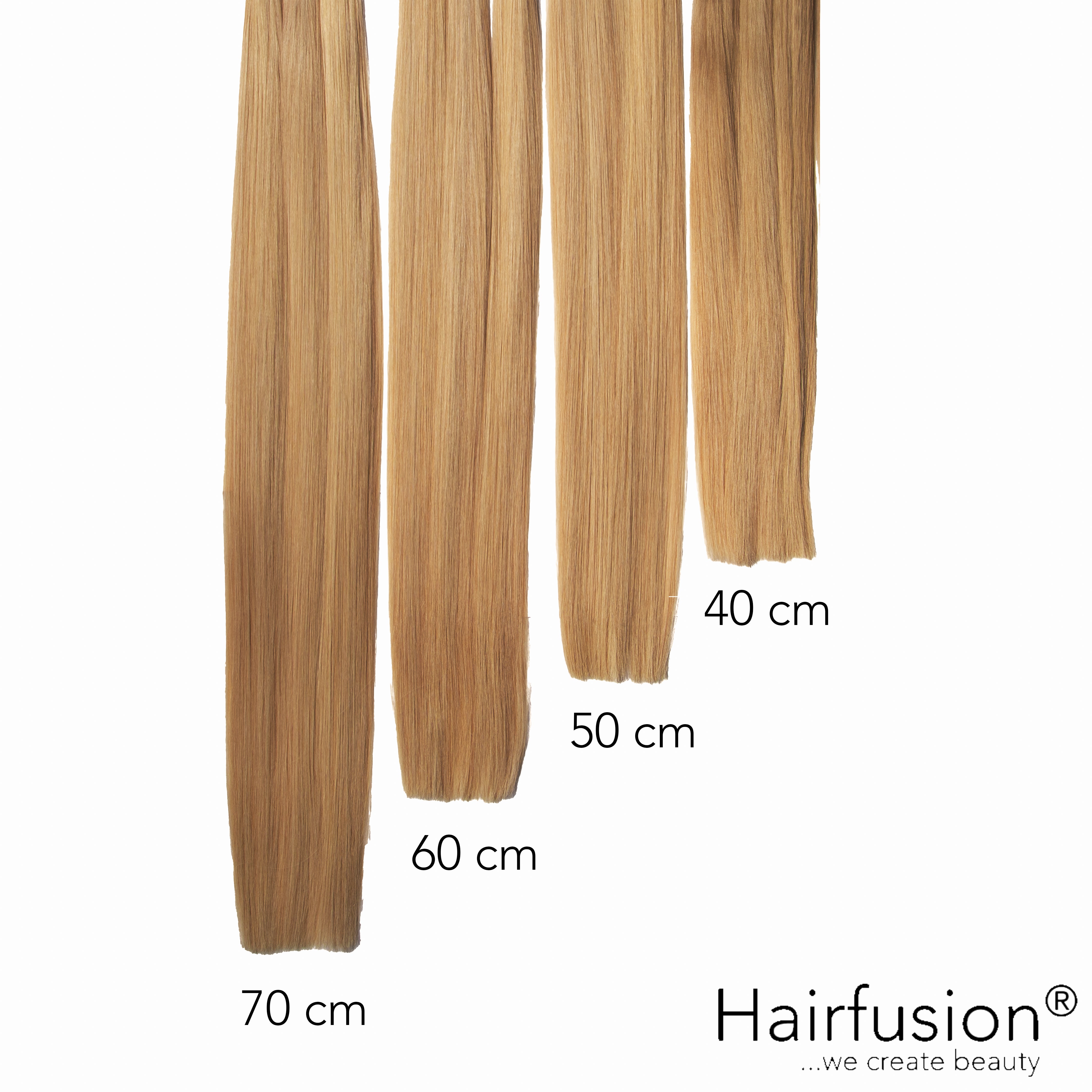 Haarverlängerung 50 gr. Invisible Tresse EINFARBIG Echthaar von HAIRFUSION