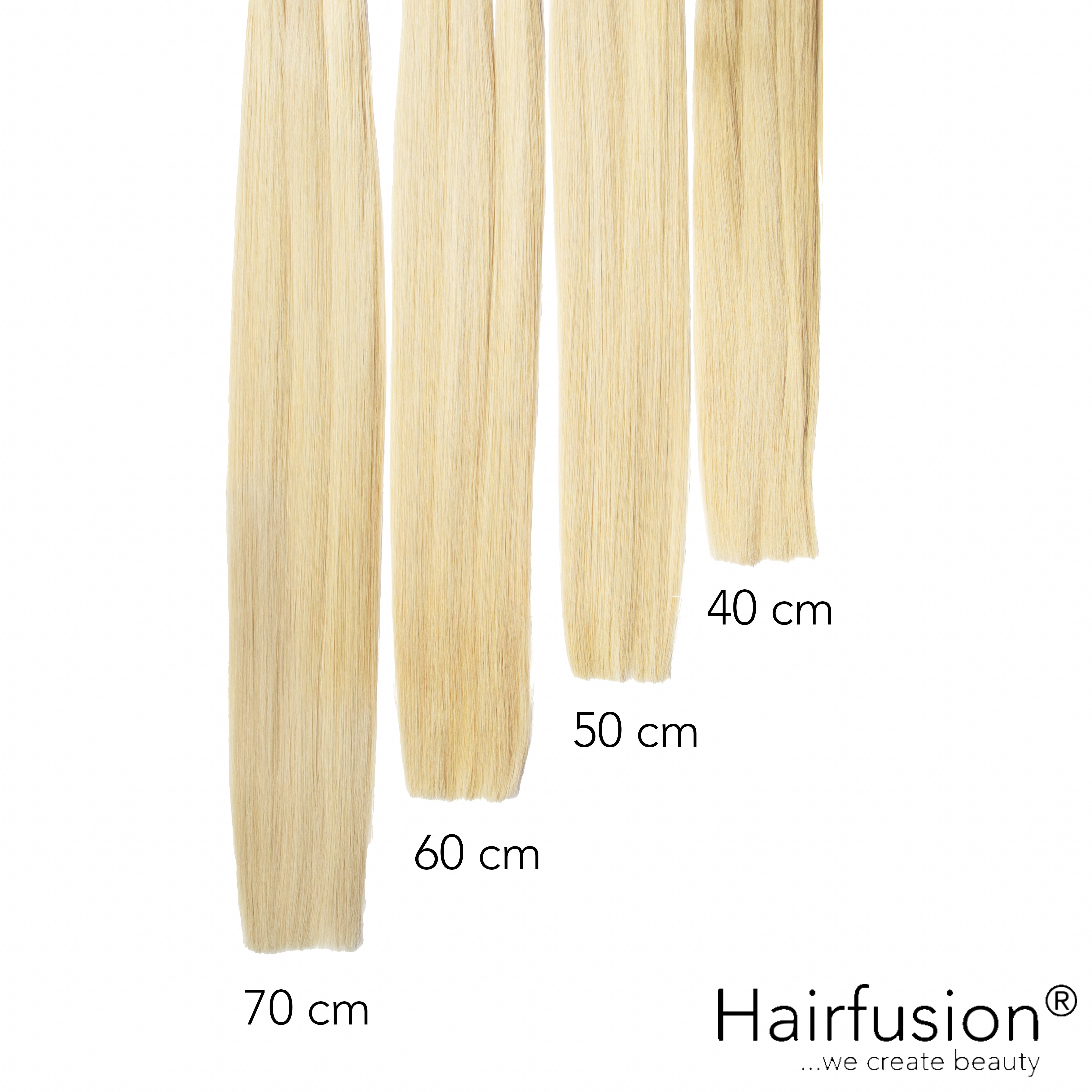 Haarverlängerung 50 gr. Invisible Tresse EINFARBIG Echthaar von HAIRFUSION