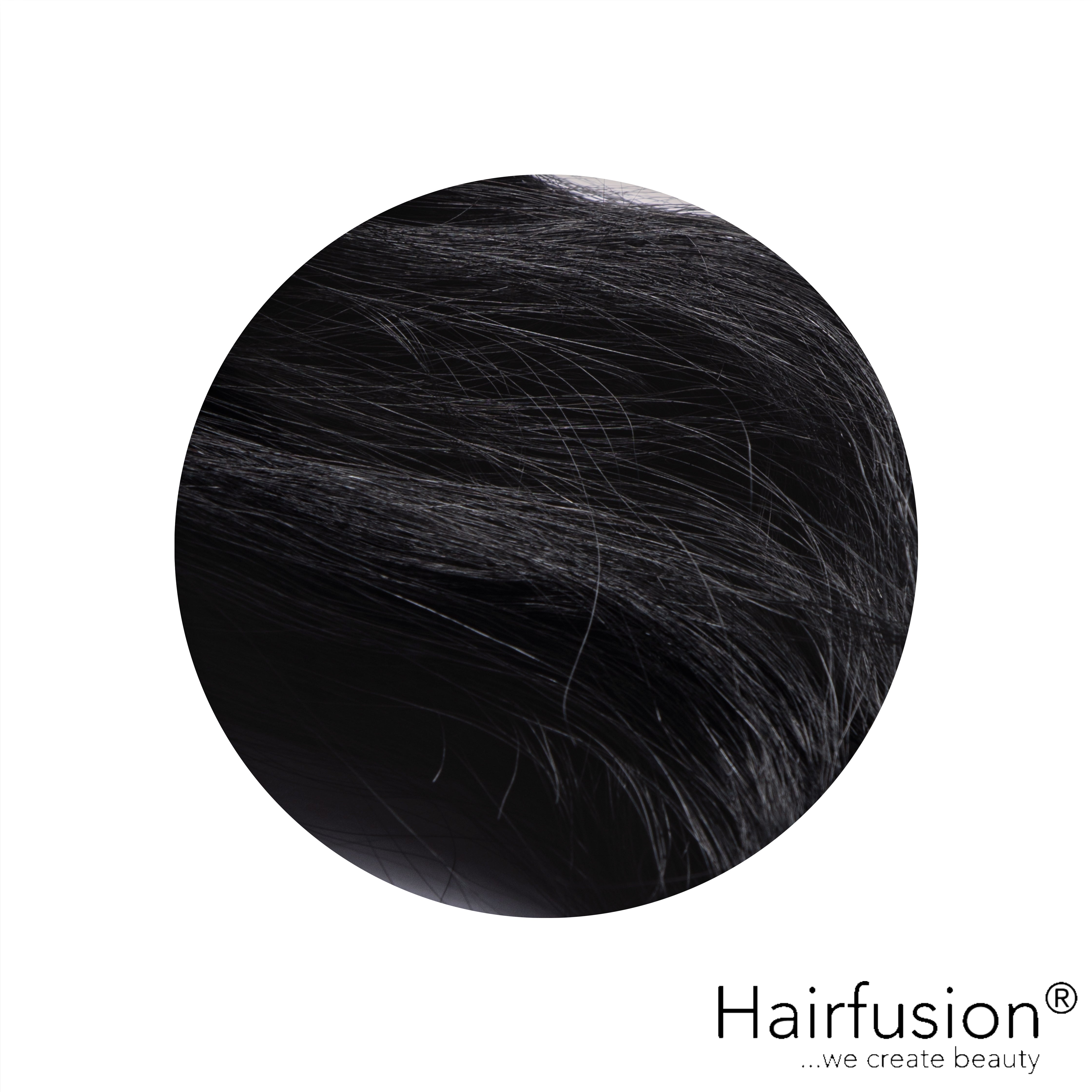 Haarverlängerung 50 gr. Invisible Tresse EINFARBIG Echthaar von HAIRFUSION