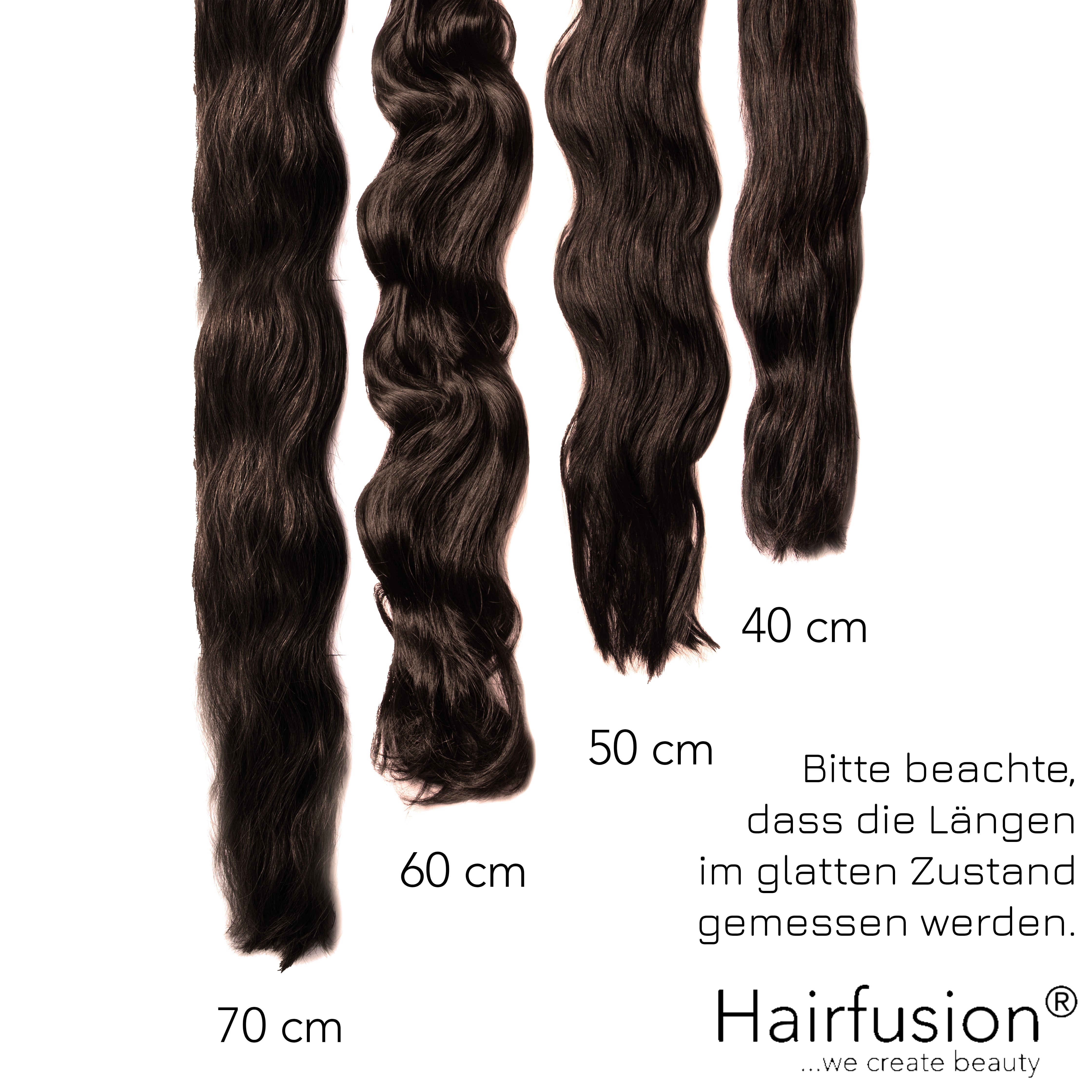 50 gr. INVISIBLE/GENIUS Tresse EINFARBIG Echthaar 40-70 cm