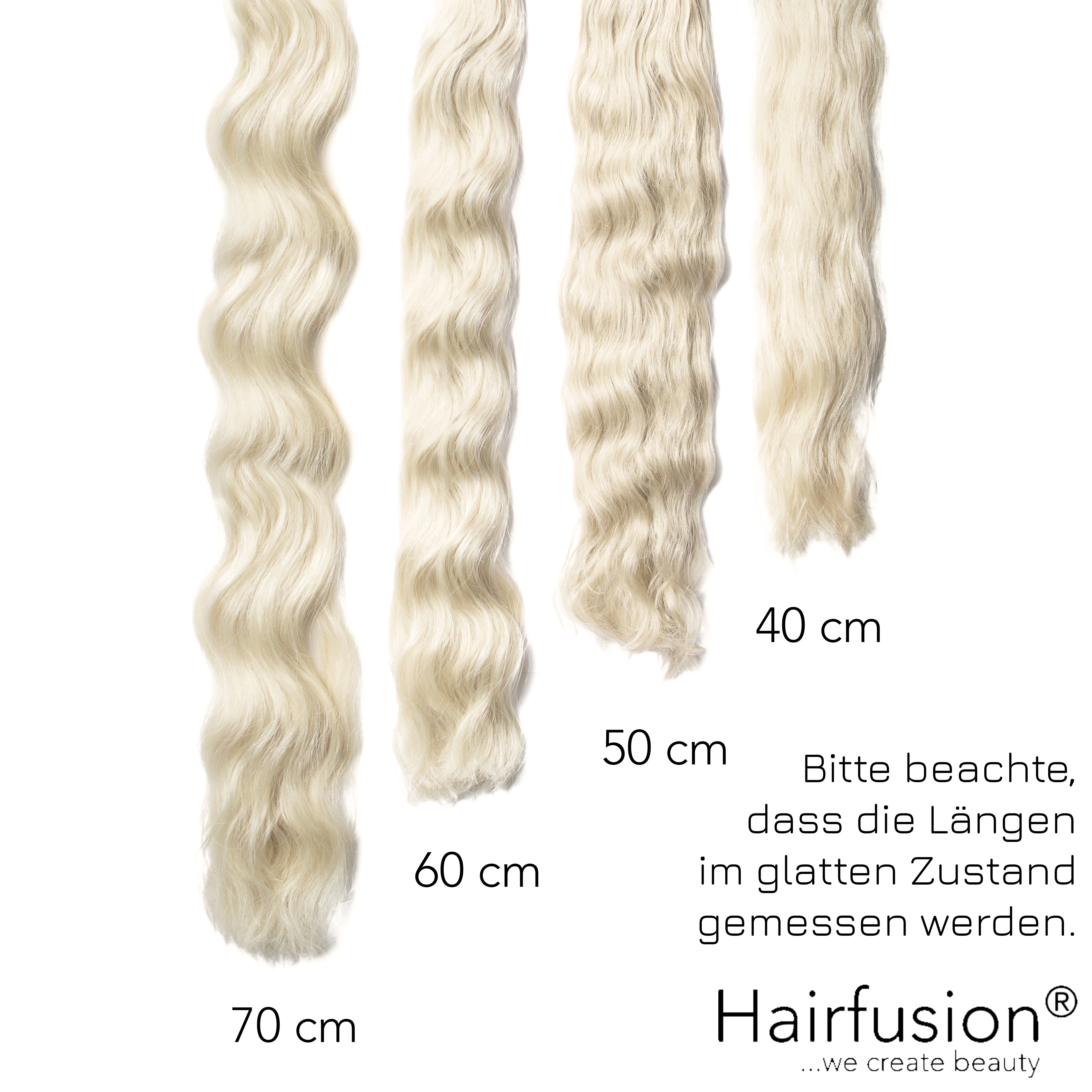 50 gr. INVISIBLE/GENIUS Tresse NATURAL ASHY Echthaar 40-70 cm