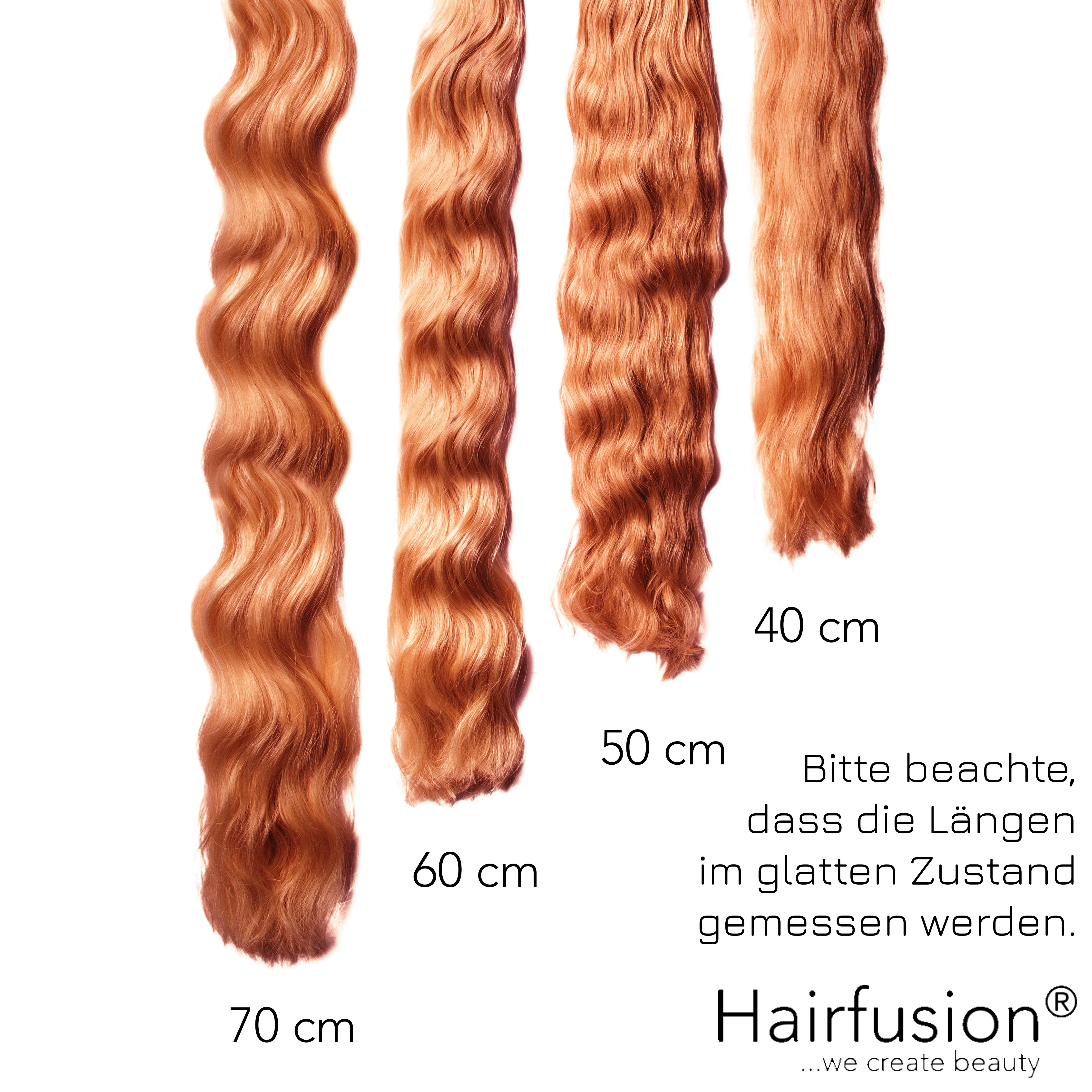 Haarverlängerung 50 gr. Invisible Tresse EINFARBIG Echthaar von HAIRFUSION