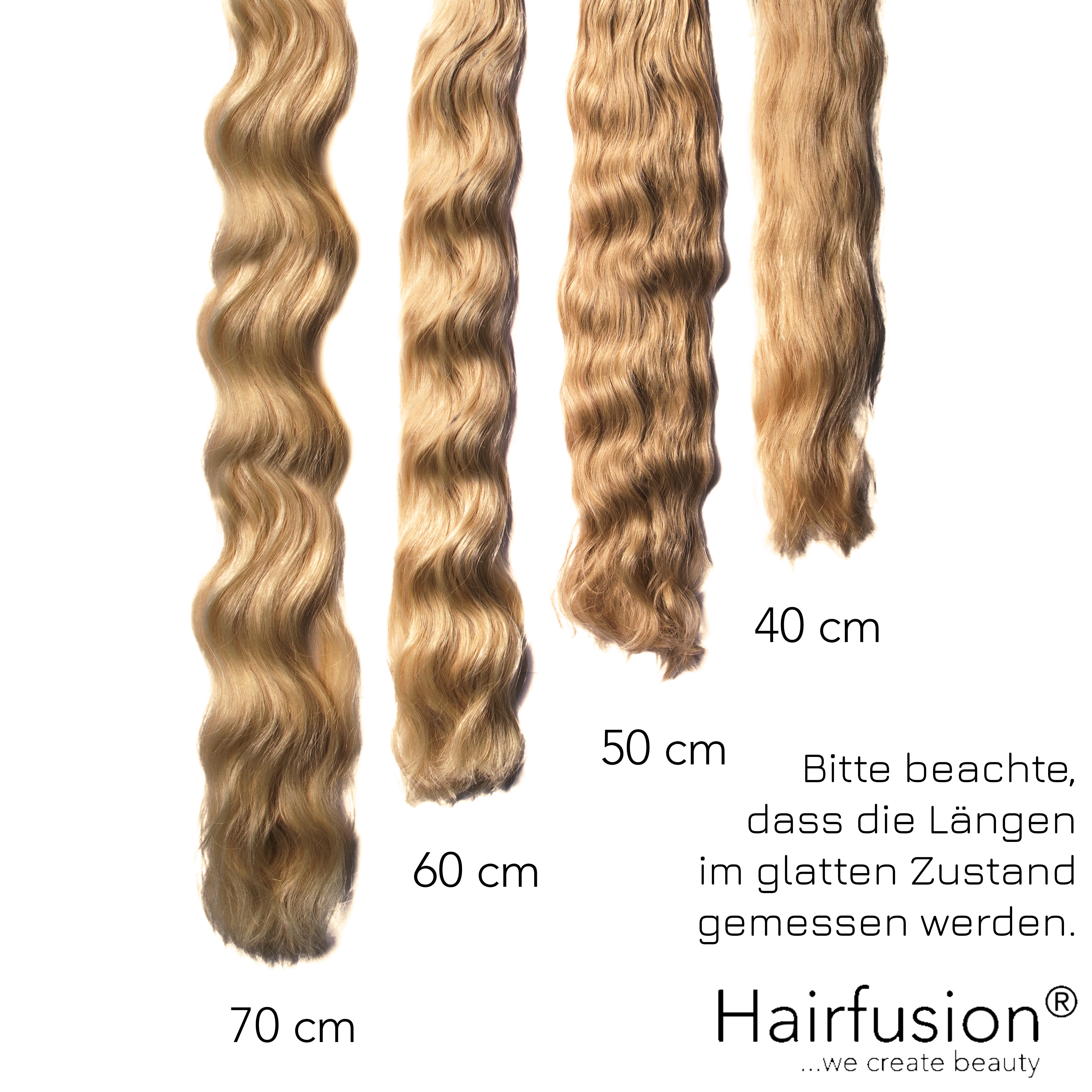 Haarverlängerung 50 gr. Invisible Tresse EINFARBIG Echthaar von HAIRFUSION