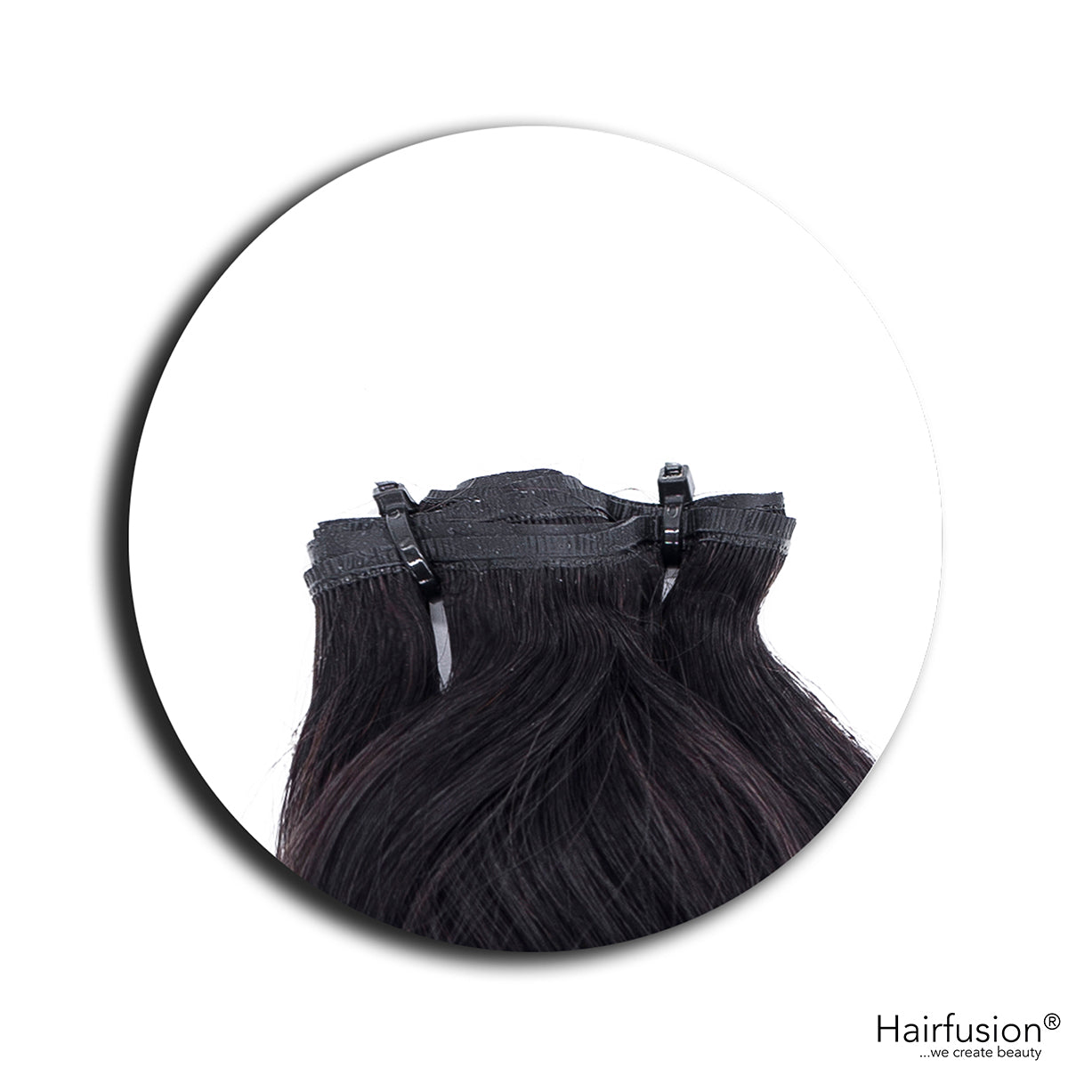 50 gr. Rohhaar INVISIBLE/GENIUS Tresse 100% naturbelassen - FARBE SCHWARZ BRAUN 40-70 cm