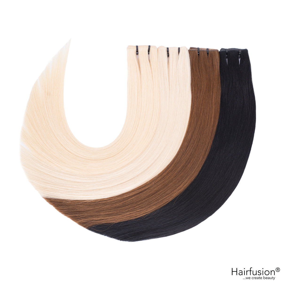 100 gr. BUTTERFLY INVISIBLE Tresse Echthaar 50 cm