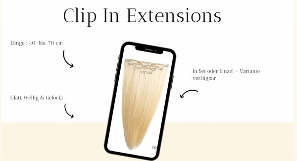 Clip In Extensions in Nahaufnahme