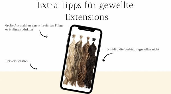 gewellte gesträhnte Haartressen als Extensions