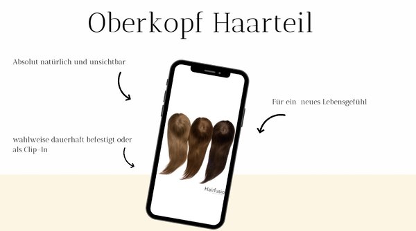 Oberkopf Haarteil Haarteil Echthaar Oberkopf Haarfüller Oberkopf Oberkopfhaarteile Oberkopfhaarteil in Detailansicht
