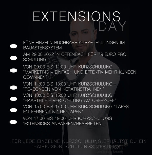 HAIRFUSION Extensions Day im Baukastensystem
